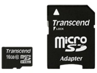 Transcend - Flash memory card (microSDHC to SD adapter included)
