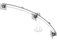Chief KTG325B Dual Horizontal Monitor Grommet Mount