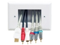 Peerless Easy Mount Recessed Low Voltage Cable Plate IBA4-W