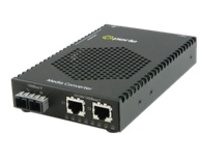 Perle S-1110DPP-M2SC2 - fiber media converter - 10Mb LAN, 100Mb LAN, GigE