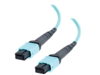 C2G 20m MTP 10Gb 50/125 OM3 Multimode Fiber Optic Cable (Plenum-Rated) - Aqua - network cable - 20 m - aqua