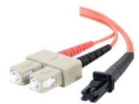 C2G 6m MTRJ-SC 62.5/125 OM1 Duplex Multimode PVC Fiber Optic Cable