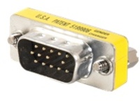 C2G HD15 VGA M/M Mini Gender Changer (Coupler)