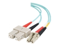 C2G 2m LC-SC 10Gb 50/125 OM3 Duplex Multimode Fiber Optic Cable (TAA Compliant)