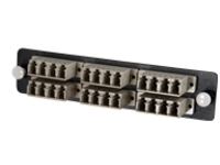C2G Q-Series Fiber Distribution System 24-STRAND, LC QUAD, PB INSERT, MM, BEIGE LC