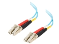 C2G 9m LC-LC 10Gb 50/125 OM3 Duplex Multimode PVC Fiber Optic Cable (USA-Made) - Aqua - patch cable - 9 m - aqua