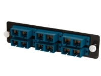 C2G Q-Series Fiber Distribution System 12-STRAND, SC DUPLEX, ZIRCONIA INSERT, SM, BLUE SC - patch panel adapter