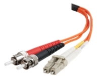 C2G LC-ST 62.5/125 OM1 Duplex Multimode Fiber Optic Cable (Plenum-Rated) - patch cable - 2 m - orange