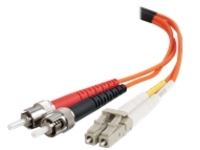 C2G LC-ST 62.5/125 OM1 Duplex Multimode PVC Fiber Optic Cable (USA-Made)