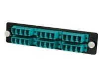 C2G Q-Series Fiber Distribution System 24-STRAND, LC QUAD, PB INSERT, MM, AQUA LC