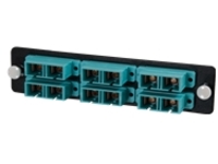 C2G Q-Series Fiber Distribution System 12-STRAND, SC DUPLEX, PB INSERT, MM, AQUA SC - patch panel adapter