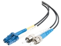 C2G 5m LC-ST 9/125 Duplex Single Mode OS2 Fiber Cable - Plenum CMP-Rated - Black - 16ft - patch cable - 5 m - black
