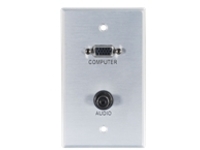 C2G VGA and 3.5mm Audio Pass Through Single Gang Wall Plate