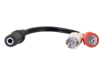 C2G Value Series 6in Value Series One 3.5mm Stereo Female To Two RCA Stereo Male Y-Cable