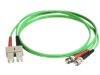 C2G SC-ST 62.5/125 OM1 Duplex Multimode Fiber Optic Cable (Plenum-Rated) - patch cable - 1 m - green