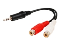 C2G Value Series 6in Value Series One 3.5mm Stereo Male To Two RCA Stereo Female Y-Cable