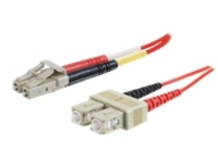 C2G 2m LC-SC 50/125 OM2 Duplex Multimode PVC Fiber Optic Cable - Red - patch cable - 2 m - red