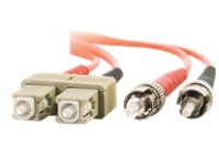 C2G 9m SC-ST 50/125 OM2 Duplex Multimode PVC Fiber Optic Cable (USA-Made)