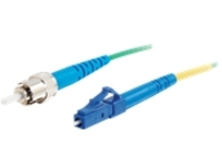 C2G 3m LC-ST 9/125 Simplex Single Mode OS2 Fiber Cable - Plenum CMP-Rated - Green - 10ft - patch cable - 3 m - green