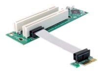Delock Riser card PCI Express x1 > 2x PCI 32Bit 5 V with flexible cable 9 cm left insertion