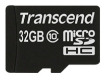 Transcend - Flash memory card (microSDHC to SD adapter included)