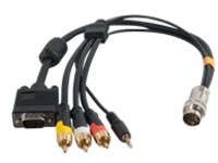 C2G RapidRun HD15 + 3.5mm + Composite Video + Stereo Audio Flying Lead