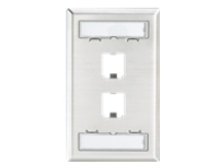 Panduit MINI-COM Stainless Steel Faceplate