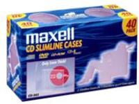 Maxell CD 365 - Storage CD slim jewel case (pack of 40)