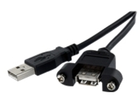 StarTech.com 2 ft Panel Mount USB Cable A to A F/M