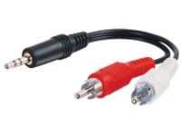 C2G Value Series 3ft Value Series One 3.5mm Stereo Male To Two RCA Stereo Male Y-Cable