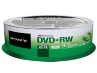 Sony 25DPW47SP - DVD+RW x 25 - 4.7 GB - storage media