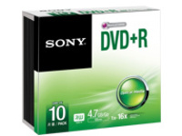 Sony 10DPR47SS - DVD+R x 10 - 4.7 GB - storage media