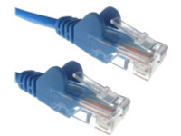 0.3M BLUE RJ45 CAT6 UTP STR/FLUSH MOULDED/24AWG