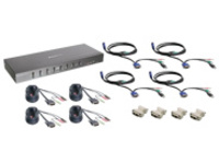 IOGEAR MiniView Pro GCS1208KIT2 8-Port Dual Link DVI KVMP Switch with Cable and Adapter Set