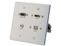 C2G HDMI, VGA, 3.5mm Audio and USB Pass Through Wall Plate