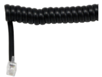 MCL - Câble RJ09 (4P/4C) Mâle / Mâle Spirale- 2,10m