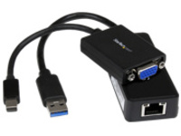 StarTech.com Lenovo ThinkPad X1 Carbon VGA and Gigabit Ethernet Adapter Kit - MDP to VGA - USB 3.0 to GbE (LENX1MDPUGBK…