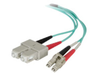 C2G 18m LC-SC 50/125 OM4 Duplex Multimode PVC Fiber Optic Cable