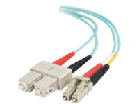 C2G 30m LC-SC 10Gb 50/125 OM3 Duplex Multimode PVC Fiber Optic Cable