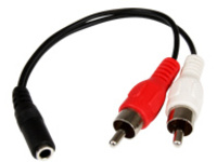 StarTech.com 6in RCA to 3.5mm Female Cable