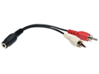 Tripp Lite 6in Mini Stereo to 2 RCA Audio Y Splitter Cable 3.5mm 2xM/F 6&quot;