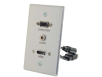 C2G HDMI & VGA 3.5mm Pass Through Wall Plate