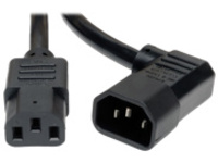 Tripp Lite 10ft Power Cord Extension Cable Right Angle C14 to C13 Heavy Duty 15A 14AWG 10'