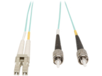 Tripp Lite 2M 10Gb Duplex Multimode 50/125 OM3 LSZH Fiber Optic Patch Cable LC/ST Aqua 6&#x27; 6ft 2 Meter
