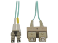Tripp Lite 3M 10Gb Duplex Multimode 50/125 OM3 LSZH Fiber Optic Patch Cable LC/SC Aqua 10' 10ft 3 Meter