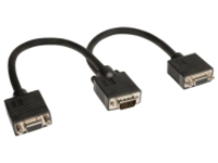 Tripp Lite 1ft VGA Monitor Y Splitter Cable HD15 M/2xF 1'