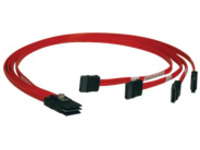 Tripp Lite 18in Internal SAS Cable 4-Lane Mini-SAS SFF-8087 to 4x SATA 7pin 18"