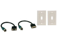 Tripp Lite Easy Pull Type-A VGA Connector Kit with HD15 and Wallplates F/F - VGA cable kit - 30 cm