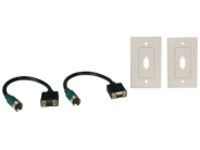 Tripp Lite Easy Pull Type-A VGA Connector Kit with HD15 and Wallplates F/F