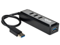 Tripp Lite Portable 4-Port USB 3.0 SuperSpeed Mini Hub with Built In Cable